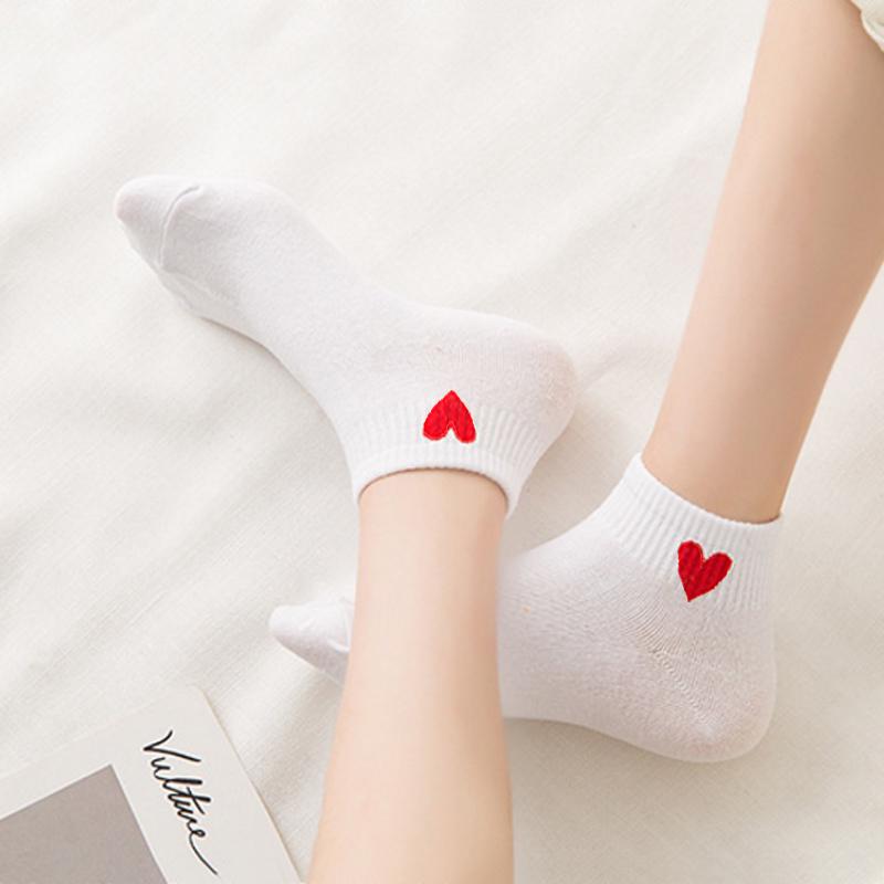 1 pares de colores de caramelo en forma de corazón patrón cómodo caramelo color algodón calcetines 1 pares de colores de caramelo en forma de corazón patrón cómodo caramelo color algodón calcetines