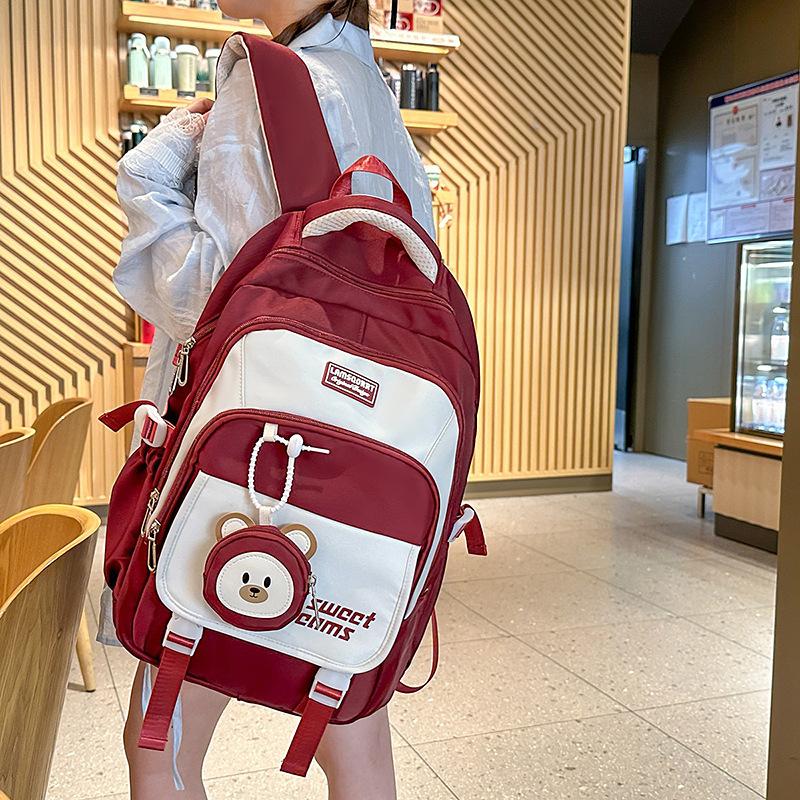 High capacity High School Students  Women's Universities  High Value Dirty Resistant Schoolbags  Primary School Students' Female Shoulder Bags