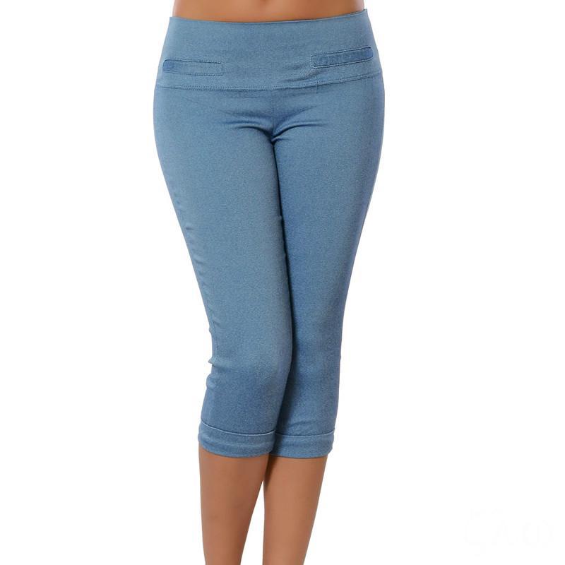 Mujer Pantalones talla grande Pantalones elásticos Cintura Strech Casual  Verano Solid Skinny Pants comprar a buen precio — entrega gratuita, reseñas  reales con fotos — Joom
