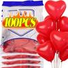 10 Inch Heart Shaped Balloon Valentine Day Latex Red Heart Love Inflatable Balloons for Wedding Party Anniversary Decor Supplies