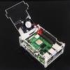 Raspberry Pi 4B Acrylic Protective Case + Fan with Installation Screws
