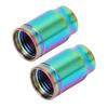 2 Pack Bike Valve Stem Caps Ti Alloy Dust Proof Heavy Duty Universal Bike Tire Valve Stem Cap Cover for Mountain Road