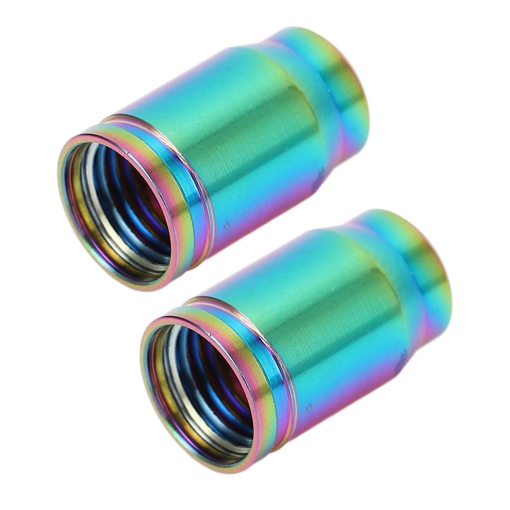 2 Pack Bike Valve Stem Caps Ti Alloy Dust Proof Heavy Duty Universal Bike Tire Valve Stem Cap Cover for Mountain Road