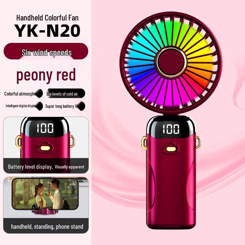

Seven-Color Aromatherapy Phone Holder & Mini Fan with Digital Display and Long Battery Life 18.8*9*4.7cm