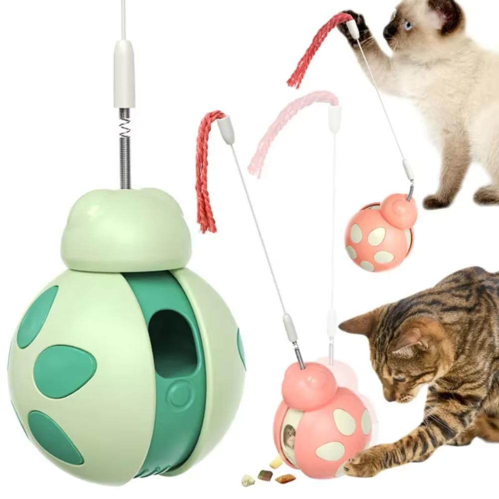 

Plastic Tumbler Balance Car High Stretch Pet Toy Cut Cat Teasing Stick рожевий
