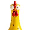 Weather Resistant Garden Art Resin Big Eyed Chicken Vase for Flowers, Cute Animal Planter, Small Flower Decorative Figurine Home Pot, Statue