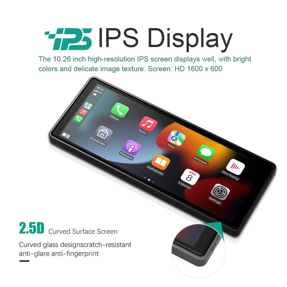 Bezdrátové autorádio Carplay Univerzální 10,26palcový dotykový displej Multimediální Přehrávač videa Android Auto Mirror Link Displej Navigace