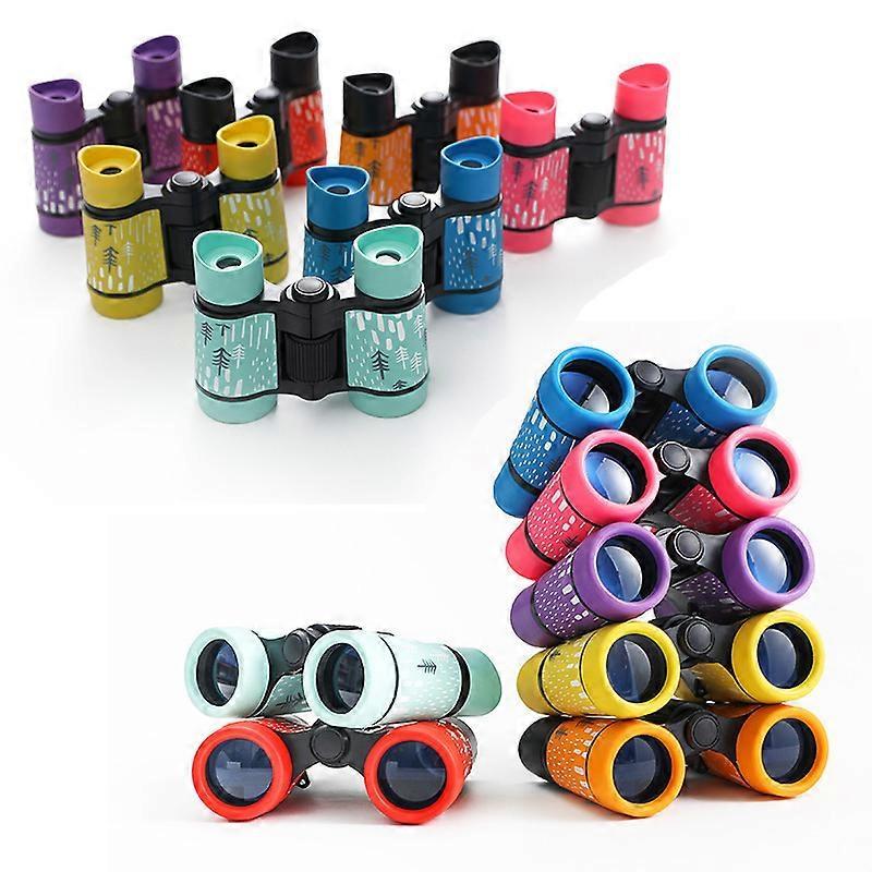 4x30 Children Portable Binoculars Colorful Rubber Grip Anti-slip Telescope