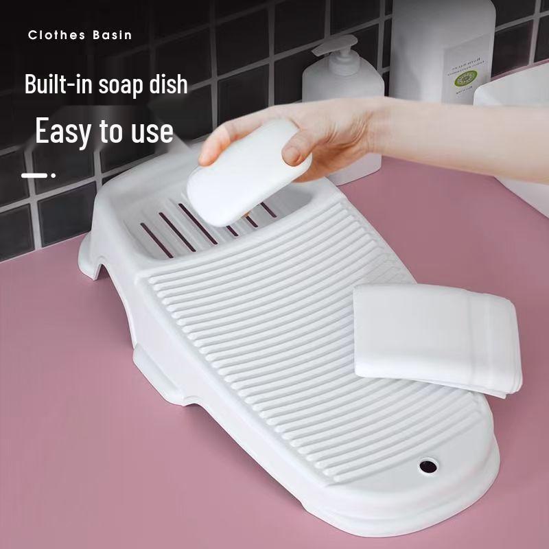 Compact Non-Slip Plastic Washboard for Clothes - New Style Laundry Scrubbing Board