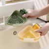 Triangle Suction Cup Sink Corner Rack w/ Drain Hole Detachable Corner Sink Strainer Kitchen Sink Food Waste Catcher Storage Rack
