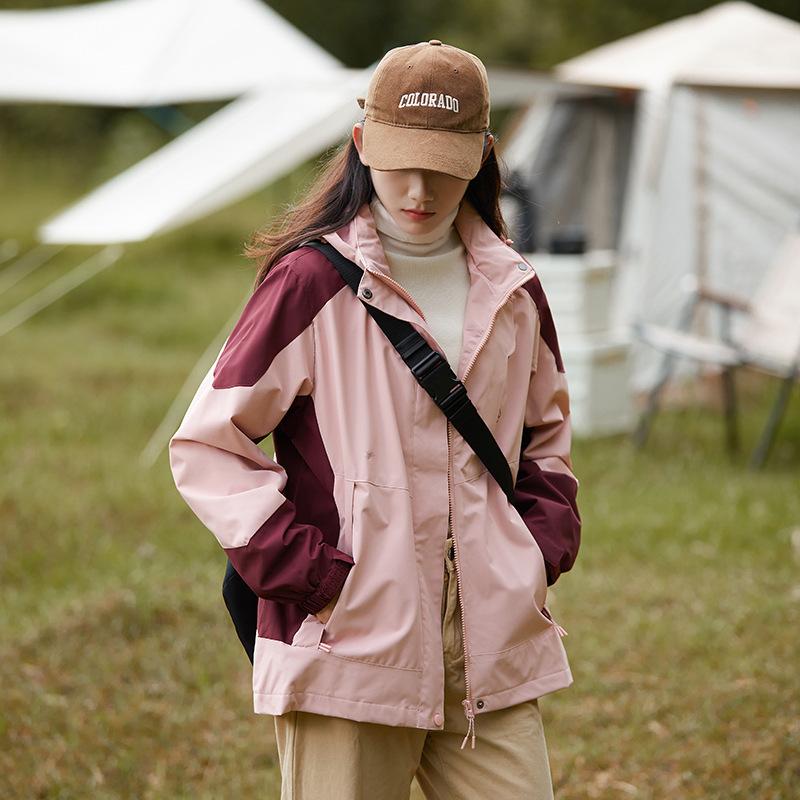 Mountain Style Jacket Men's Three-in-one Detachable Two-piece Set Women's Windproof, Waterproof, Warm, Color-blocked Couple's Thickened Jacket