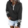 Women's Pullover Hoodies Tops Casual Button Down Long Sleeve Pocket Sweatshirts