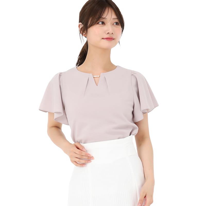 Mishmash Short Sleeve Office Work Solid Summer Pink Women's Shirt/Blouse, Blouse, Casual, Wear, Simple, Feminine, Flared, Color, Versatile, Wear,