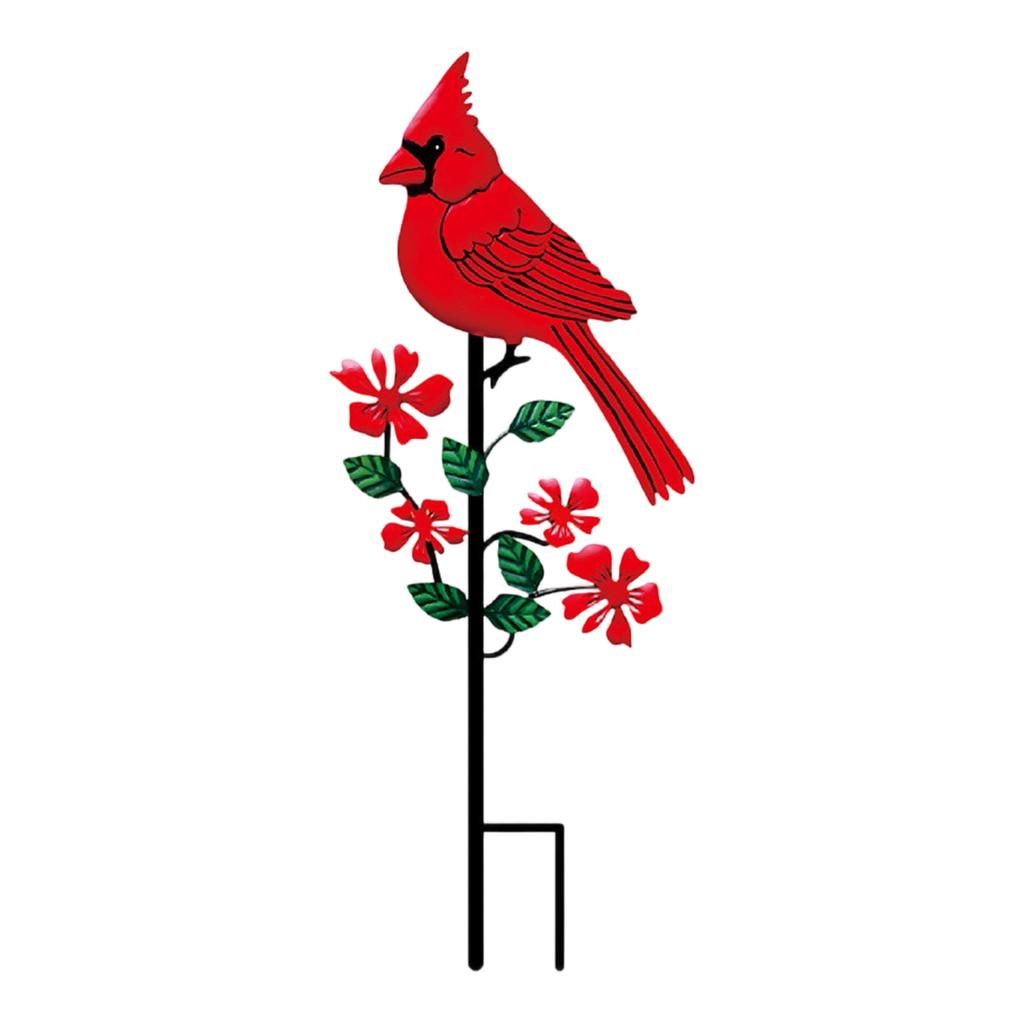 Metal And Iron Art Decoration Garden Decoration Red Bird Outdoor Metal Crafts