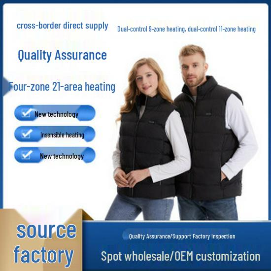 Winter Smart Heated Vest: Rechargeable, Dual-Control, Constant Temperature, Unisex, Warm Cotton for Men and Women