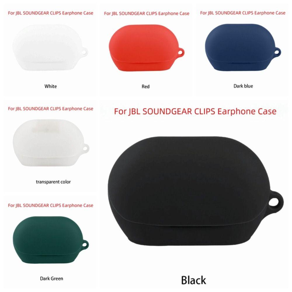 with Carabiner Earbuds Cover Silicone Headphone Protective Case for JBL SOUNDGEAR CLIPS