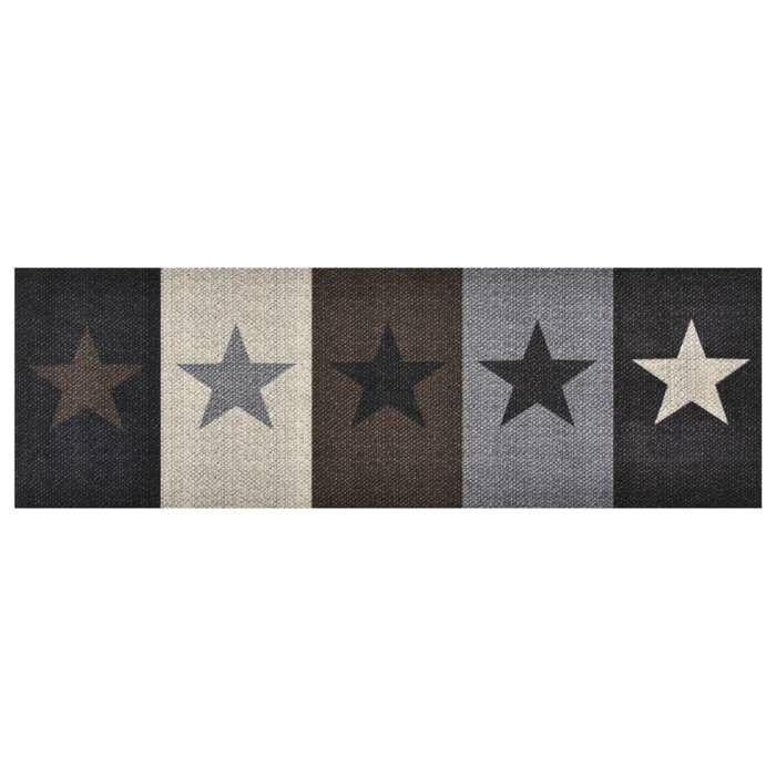 VidaXL Washable Kitchen Rug Stars 60x300 Cm