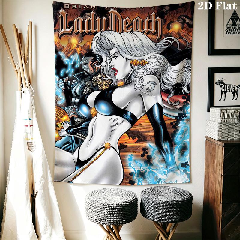 Lady Death Pattern Home Decor Tapestry, Wall Hanging, Decorative RV Wall Cloth.SGT0917521