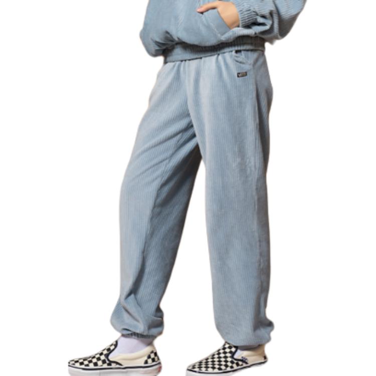 Vans Simple Comfortable Loose Knit Sports Pants Women Bottoms Gray Blue VN000GR1DSB