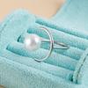 European and American geometric opening imitation pearl ring, fashionable and versatile, cold and trendy new popular tail ring ring