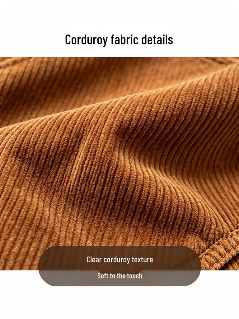 Men's Trendy Long-Sleeve Corduroy Shirt for Fall/Winter - Multi-color Casual Fashion