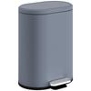 Kitchen Bin 6L, Metal Pedal Bin with Inner Bucket, Soft-close Lid, 24.5x21.5x29.5cm, Grey
