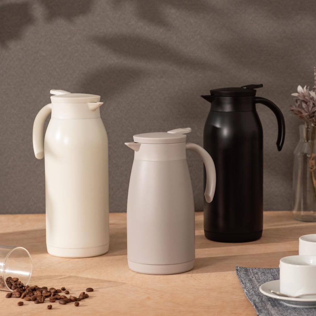 Atlas Kühlung Thermisch Leicht und Energie Tischplatte Edelstahl Thermisch Kalt Doppelschichtig Vakuum Einfach zu Weit Topf, Topf, 1L, Schlank, Sparend, Topf,