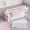 Aesthetic Lace Pencil Case Large Capacity Portable Stationery Storage Bag for Teen Students School Supplies