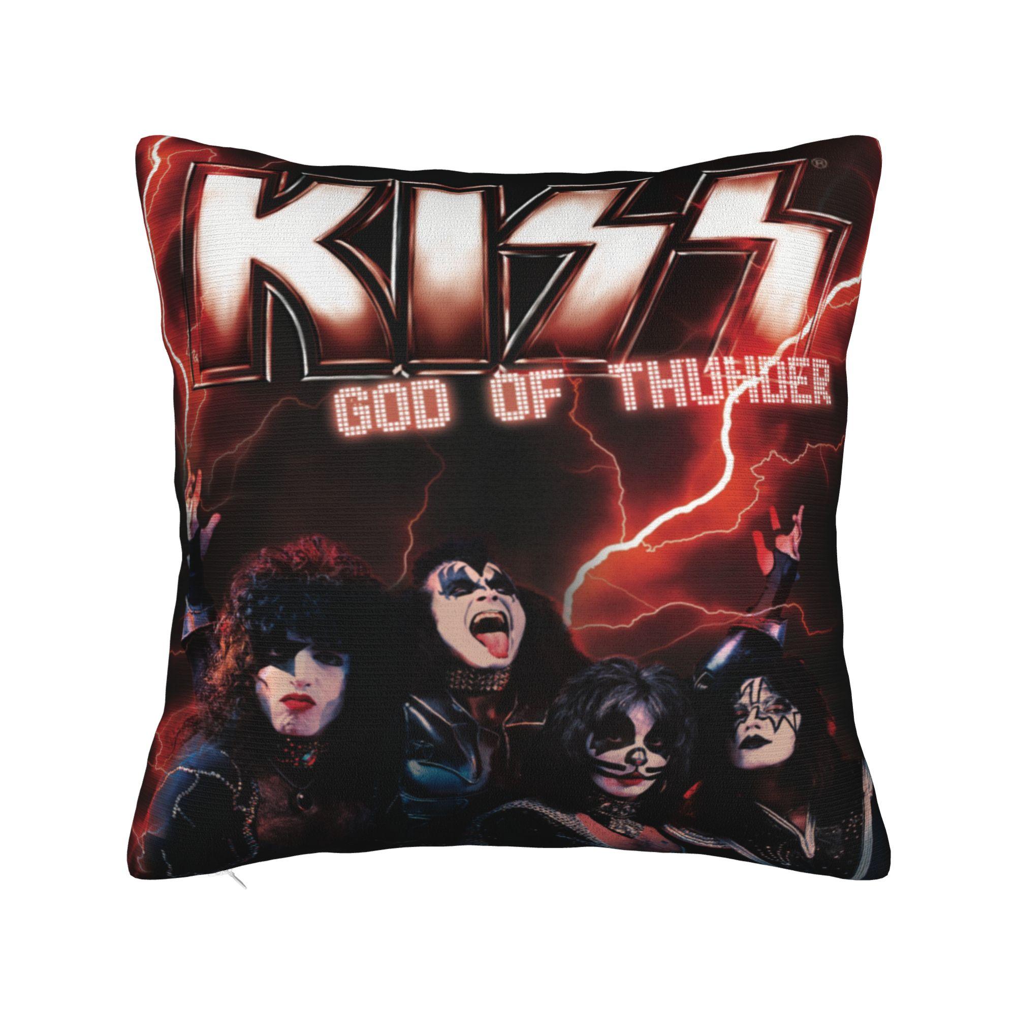 

Bedroom Decoration Rock Kiss Band Pillowcases Merch Pillow Cover Square Multiple Sizes 12x12in 30X30cm