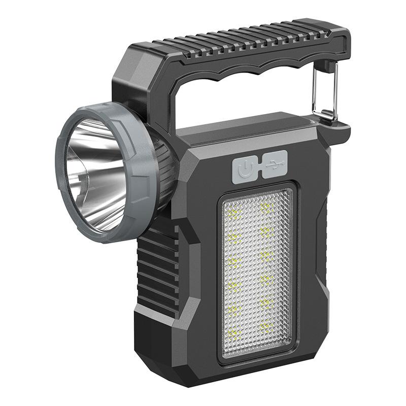 Multi Functional LED Solar Camping Light, Rechargeable Searchlight,can Be Hung,with Side Lights,suitable for Outdoor Hiking and Camping,power Outage