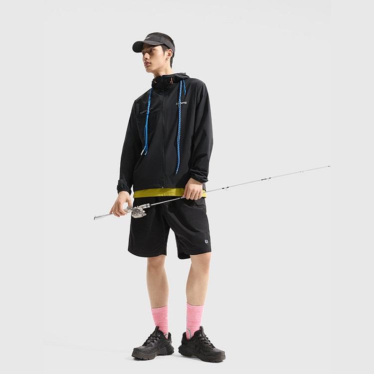 Li Ning Ice Sand UV Protection Waterproof Breathable Windproof Outdoor Casual Jacket Men Jacket Black AFDU677-5