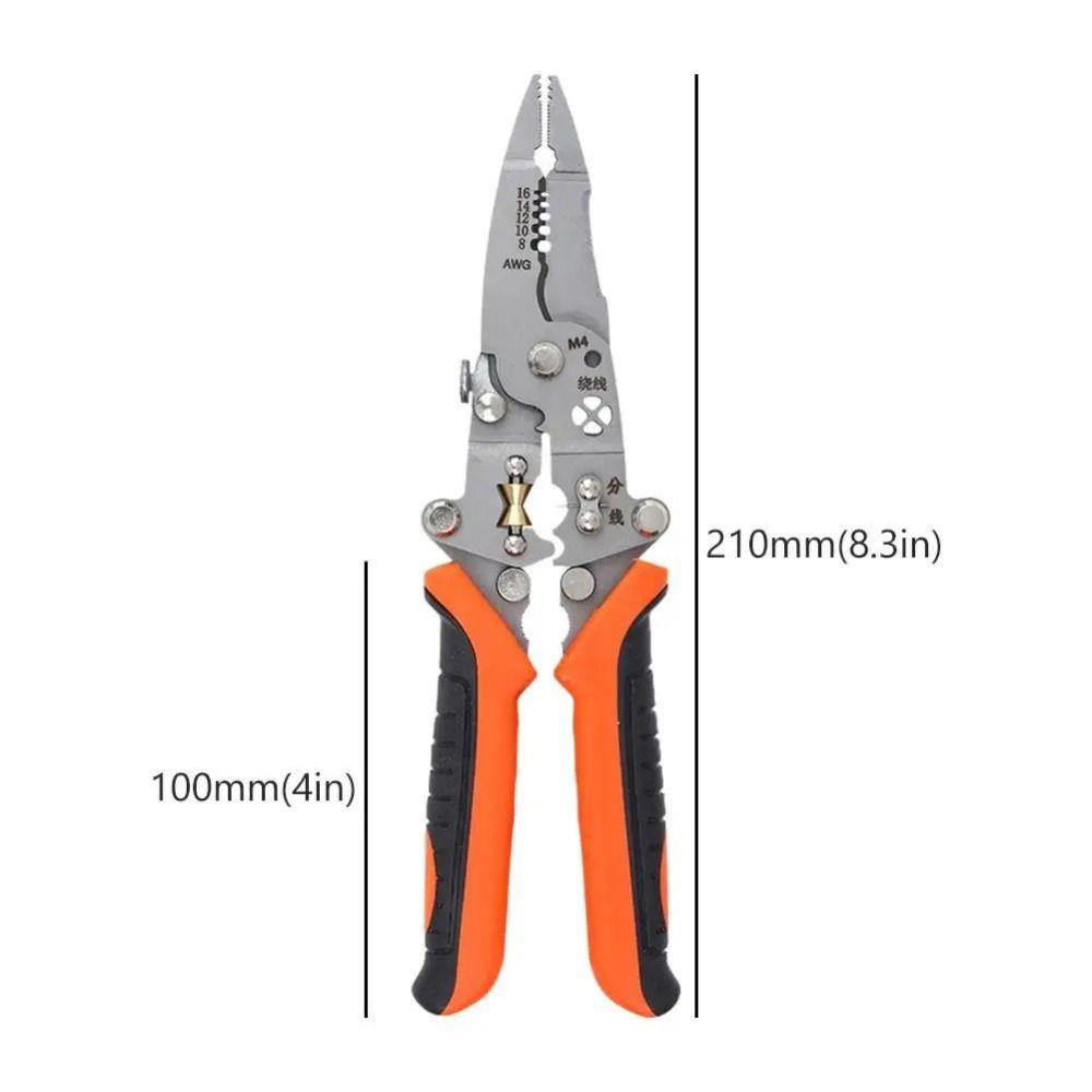 Clamping Foldable Electrical Wire Stripping Cutting Cable Cutter Pliers Electrician