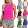 Women's Vest Lock Hole Collar Sleeveless T Shirts Summer Business Casual Basic Top