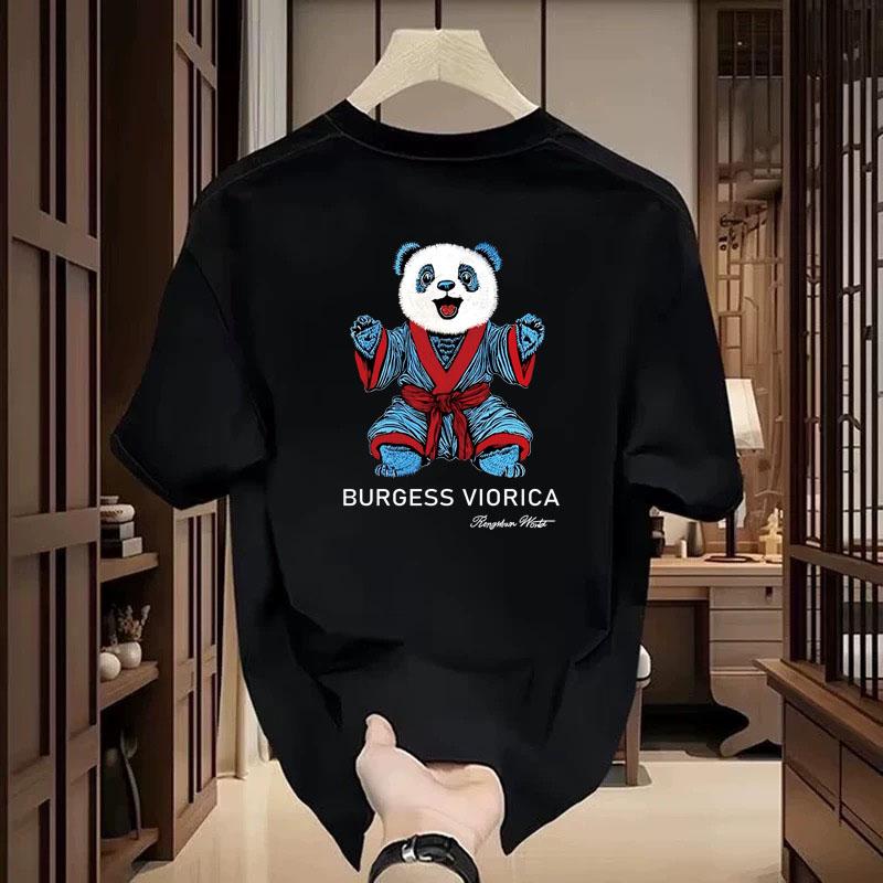 Short Sleeve Men's Hong Kong Style Trendy Brand Men's T-Shirt 2024 Summer American Loose Fit Men's Trendy Half Sleeve T-Shirt