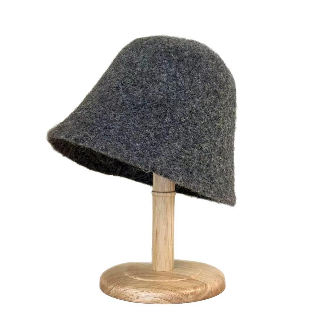 Women's High-End Warm Bucket Hat: Windproof, Cold-Proof, Solid Color, Face-Covering for Autumn/Winter