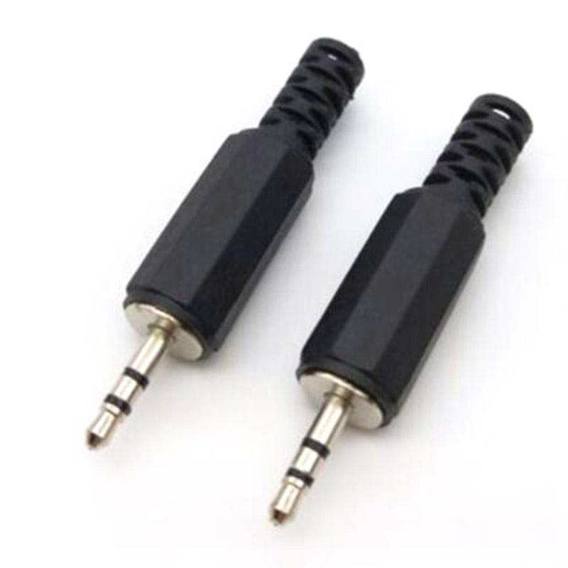 10pcs 2.5mm 2pole 3pole 2.5 Audio Mono Stereo Male Jack Plug Connector Plugs for Phone Headset