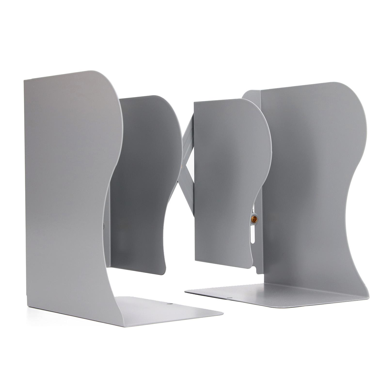 Retractable Book Ends Full Metal Structure Retractable Design Stable Durable Metal Bookends for Book CD Magazine