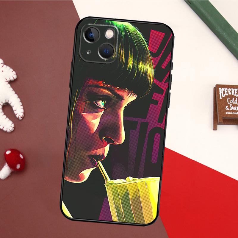 Mia Pulp Fiction Case For iPhone 17 Pro Max 16 15 14 13 11 12 Pro Max Mini 15 16 Plus 16e 17 Air Back Cover