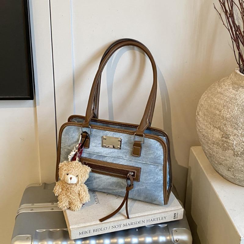 

Новая модная сумка-тоут через плечо, модная, большой вместимости, портативная сумка под мышкой, рабочая, для поездок, женская Without pendant синий