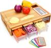 Multi Functional with Drawer Style Cutting Board and Cutting Board Set Kitchen Tools for Kitchen Sturdy Organized Easy To Use