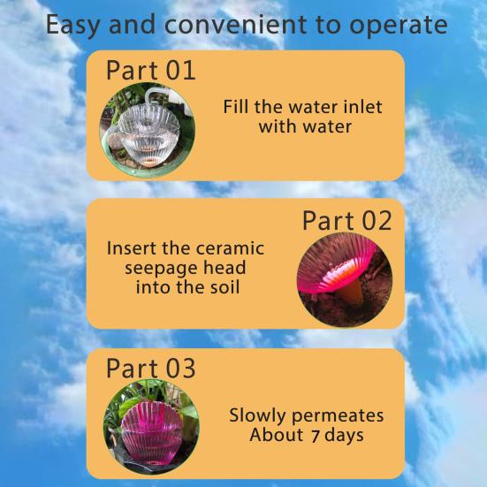 Self Watering Bulbs for Indoor Outdoor Plants Shell Shaped Automatic Plant Waterer Spikes with Slow Release System for Home Garden Plant Decor