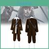 Pirates Of The Caribbean Jack Sparrow Cosplay Costume With Polyester Fabric For Halloween Role Play