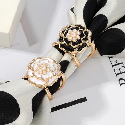Crystal Scarf Buckle Knotting Artifact Brooches Fashion Shawl Ring Clip  Jewelry Accessories