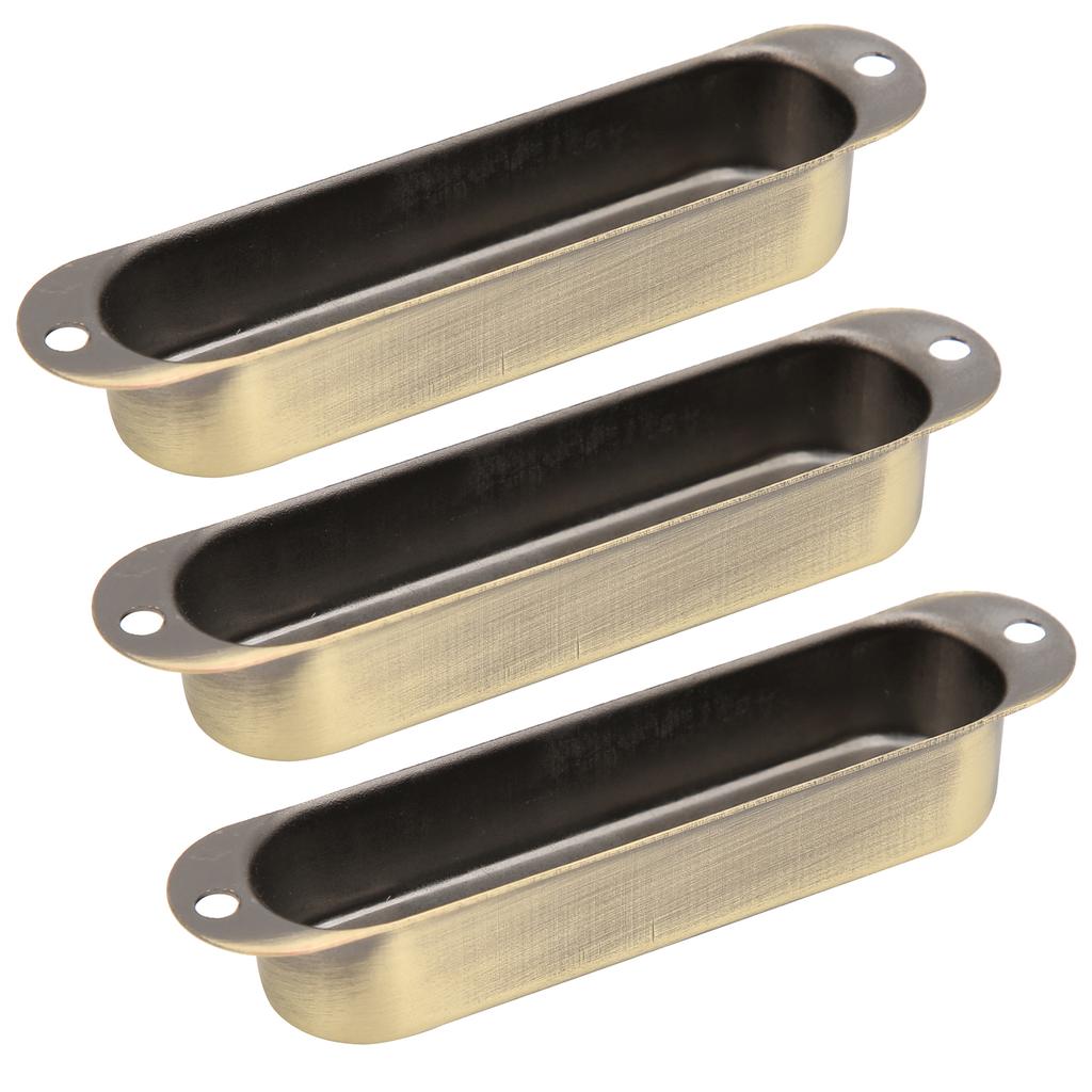 3Pcs Closed Pickup Cover Single No Hole Brass Instrument Guitar Musical AccessoriesBronze