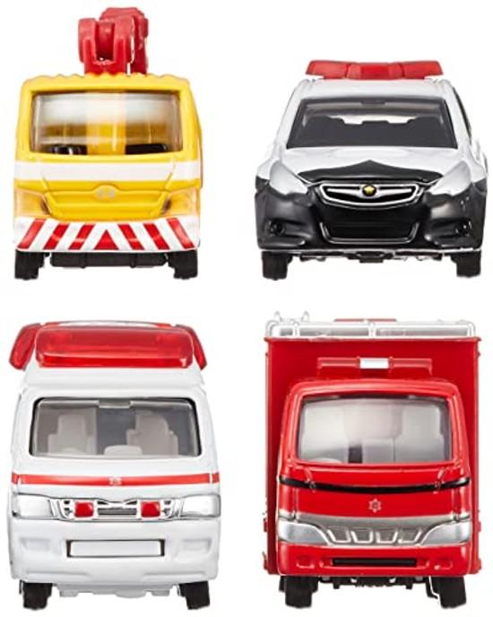 Takara Tomy Tomica Notfallfahrzeug Set 5 Miniaturautos geeignet ab 3 Jahren konforme Spielzeugsicherheitsstandards ST-Zeichen-Zertifizierung.