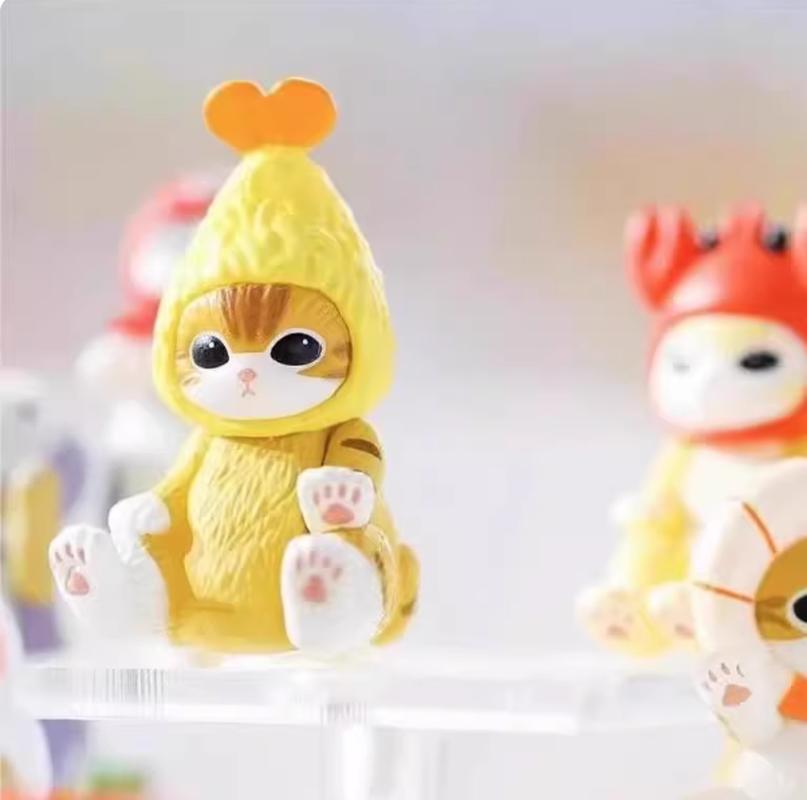 Mufosand Fried Shark Cat Keychain Backpack Pendant Collectible Pvc Action Figurine Trendy Toys Holiday Present Girls