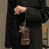 Niche Ins Dark Brown Moon Pit Pattern Star Hand Rope Apple 16promax Mobile Phone Case IPhone14/13 Anti-drop 15