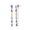 925 Silver Needle Long Chain Stud Earrings For Women Exquisite Zircon Geometric Tassel Pendant Earrings Luxury Jewelry