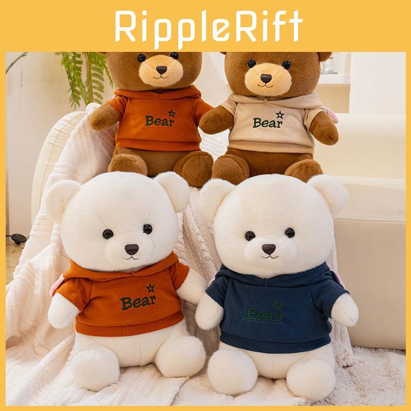 Stuffed Bear Plush Animal With Removable Hoodie Cozy Bedtime Companion For Kids