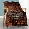 Harley-davidson Motorcycles Personalized Text Blanket Gift Customizable Blanket Soft Warm Cozy Versatile for Livingroom Home Decor Couch Sofa